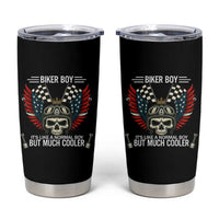 Skull Biker American Flag Motorcycle Biker Son Tumbler Cup