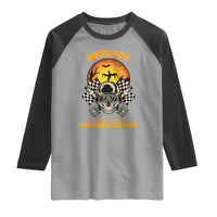 Funny Skull Motocycle Halloween Biker Son Raglan Shirt Biker Boy It's Like A Normal Boy But Much Cooler - Wonder Print Shop