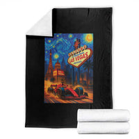 Racing Car Starry Night Las Vegas Race Day Throw Blanket - Wonder Print Shop
