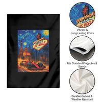 Racing Car Starry Night Las Vegas Race Day Garden Flag - Wonder Print Shop