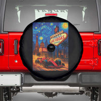 Racing Car Starry Night Las Vegas Race Day Spare Tire Cover - Wonder Print Shop