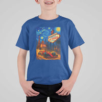 Racing Car Starry Night Las Vegas Race Day T Shirt For Kid - Wonder Print Shop