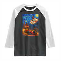 Racing Car Starry Night Las Vegas Race Day Raglan Shirt - Wonder Print Shop