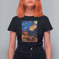 Racing Car Starry Night Las Vegas Race Day T Shirt For Women - Wonder Print Shop