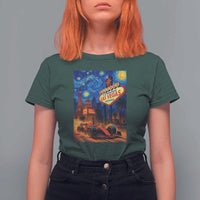 Racing Car Starry Night Las Vegas Race Day T Shirt For Women - Wonder Print Shop