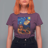 Racing Car Starry Night Las Vegas Race Day T Shirt For Women - Wonder Print Shop