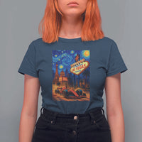 Racing Car Starry Night Las Vegas Race Day T Shirt For Women - Wonder Print Shop