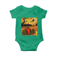 Vintage Race Car Halloween Pumpkin Retro Racing Baby Onesie - Wonder Print Shop