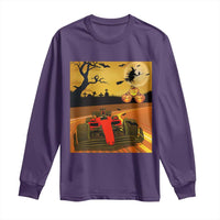 Vintage Race Car Halloween Pumpkin Retro Racing Long Sleeve Shirt - Wonder Print Shop