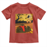 Vintage Race Car Halloween Pumpkin Retro Racing Toddler T Shirt - Wonder Print Shop