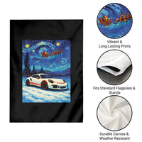 Racing Sports Car Garden Flag Starry Night Racing Silhouette - Wonder Print Shop