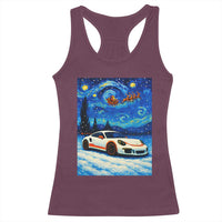 Racing Sports Car Racerback Tank Top Porsche 911 Starry Night Racing Silhouette - Wonder Print Shop