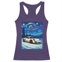 Racing Sports Car Racerback Tank Top Porsche 911 Starry Night Racing Silhouette - Wonder Print Shop