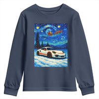 Racing Sports Car Youth Sweatshirt Porsche 911 Starry Night Racing Silhouette - Wonder Print Shop