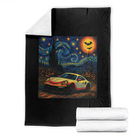 Racing Sports Throw Blanket Starry Night 911 Silhouette Halloween - Wonder Print Shop