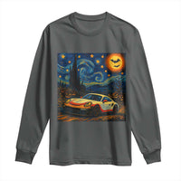 Racing Sports Long Sleeve Shirt Starry Night 911 Silhouette Halloween - Wonder Print Shop
