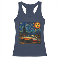 Racing Sports Racerback Tank Top Starry Night 911 Silhouette Halloween - Wonder Print Shop