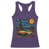 Racing Sports Racerback Tank Top Starry Night 911 Silhouette Halloween - Wonder Print Shop