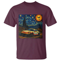 Racing Sports T Shirt Starry Night 911 Silhouette Halloween - Wonder Print Shop