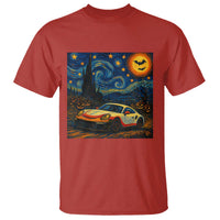 Racing Sports T Shirt Starry Night 911 Silhouette Halloween - Wonder Print Shop