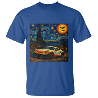 Racing Sports T Shirt Starry Night 911 Silhouette Halloween - Wonder Print Shop