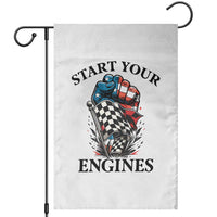 Checkered American Flag Racing Garden Flag Start Your Engines Race Car - Wonder Print Shop