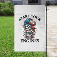 Checkered American Flag Racing Garden Flag Start Your Engines Race Car - Wonder Print Shop