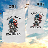 Checkered American Flag Racing Garden Flag Start Your Engines Race Car - Wonder Print Shop