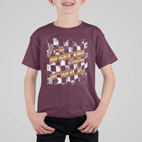 Racing Checkered Flag T Shirt For Kid It Is Race Day Y'all Dirt Track - Wonder Print Shop