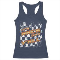 Racing Checkered Flag Racerback Tank Top It Is Race Day Y'all Dirt Track - Wonder Print Shop