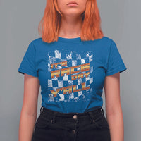 Racing Checkered Flag T Shirt For Women It Is Race Day Y'all Dirt Track - Wonder Print Shop
