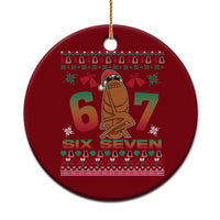67 Six Seven Xmas Ceramic Ornament Marcus The Worm Robert Meme - Wonder Print Shop