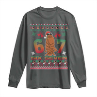 67 Six Seven Christmas Long Sleeve Shirt Marcus The Worm Robert Meme - Wonder Print Shop