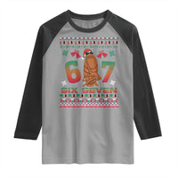 67 Six Seven Christmas Raglan Shirt Marcus The Worm Robert Meme - Wonder Print Shop