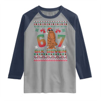 67 Six Seven Christmas Raglan Shirt Marcus The Worm Robert Meme - Wonder Print Shop