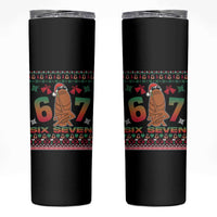 67 Six Seven Christmas Skinny Tumbler Marcus The Worm Robert Meme - Wonder Print Shop
