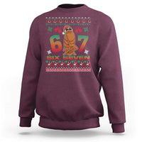 67 Six Seven Christmas Sweatshirt Marcus The Worm Robert Meme - Wonder Print Shop