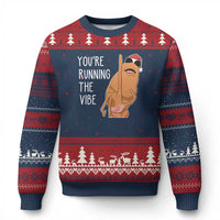 Marcus The Worm Robert Meme Xmas Ugly Christmas Sweater You Are Running The Vibe - Wonder Print Shop