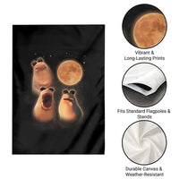 Marcus The Worm Meme Garden Flag Funny Howling At Moon - Wonder Print Shop
