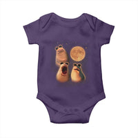 Marcus The Worm Meme Baby Onesie Funny Howling At Moon - Wonder Print Shop