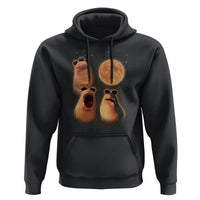 Marcus The Worm Meme Hoodie Funny Howling At Moon - Wonder Print Shop