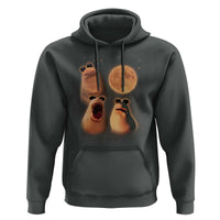 Marcus The Worm Meme Hoodie Funny Howling At Moon - Wonder Print Shop