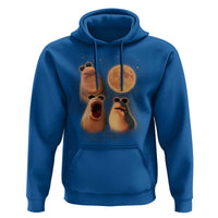 Marcus The Worm Meme Hoodie Funny Howling At Moon - Wonder Print Shop