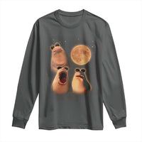 Marcus The Worm Meme Long Sleeve Shirt Funny Howling At Moon - Wonder Print Shop