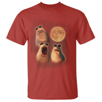 Marcus The Worm Meme T Shirt Funny Howling At Moon - Wonder Print Shop