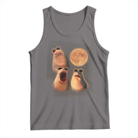 Marcus The Worm Meme Tank Top Funny Howling At Moon - Wonder Print Shop