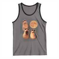 Marcus The Worm Meme Tank Top Funny Howling At Moon - Wonder Print Shop
