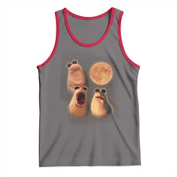 Marcus The Worm Meme Tank Top Funny Howling At Moon - Wonder Print Shop