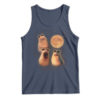 Marcus The Worm Meme Tank Top Funny Howling At Moon - Wonder Print Shop