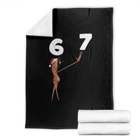 67 Six Seven Christmas Throw Blanket Marcus The Worm Meme - Wonder Print Shop